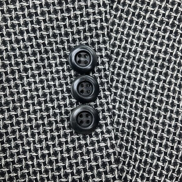 Cruppo Bachrach Blazer Men 42L Black White Check Classic Career Wool Jacket VTG - Picture 4 of 14